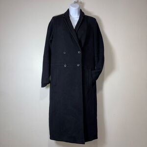 James Perse Double Breasted Long Coat – Black, Size 1 (S)